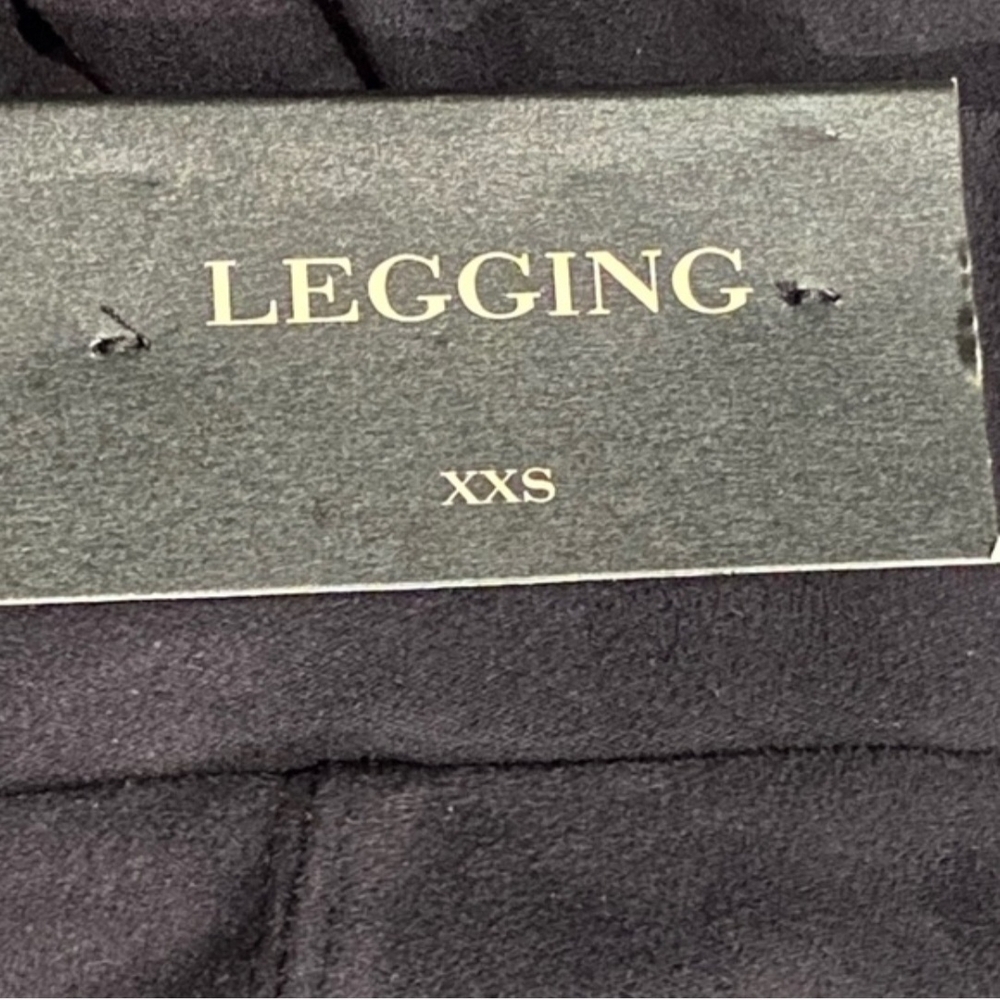 NWT SUEDE-LIKE ANN TAYLOR BLACK LEGGINGS XXS - Picture 6 of 8